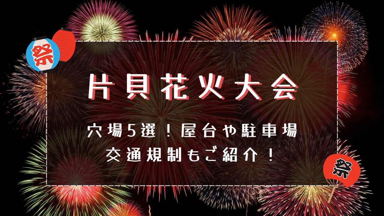 片貝花火大会2024穴場5選！屋台や駐車場･交通規制もご紹介！