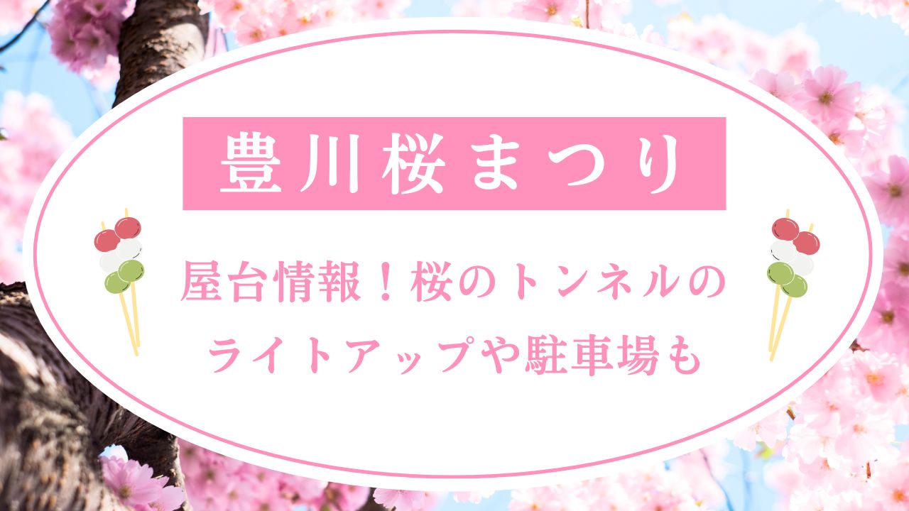 豊川桜まつり2025の屋台情報！桜のトンネルのライトアップや駐車場も