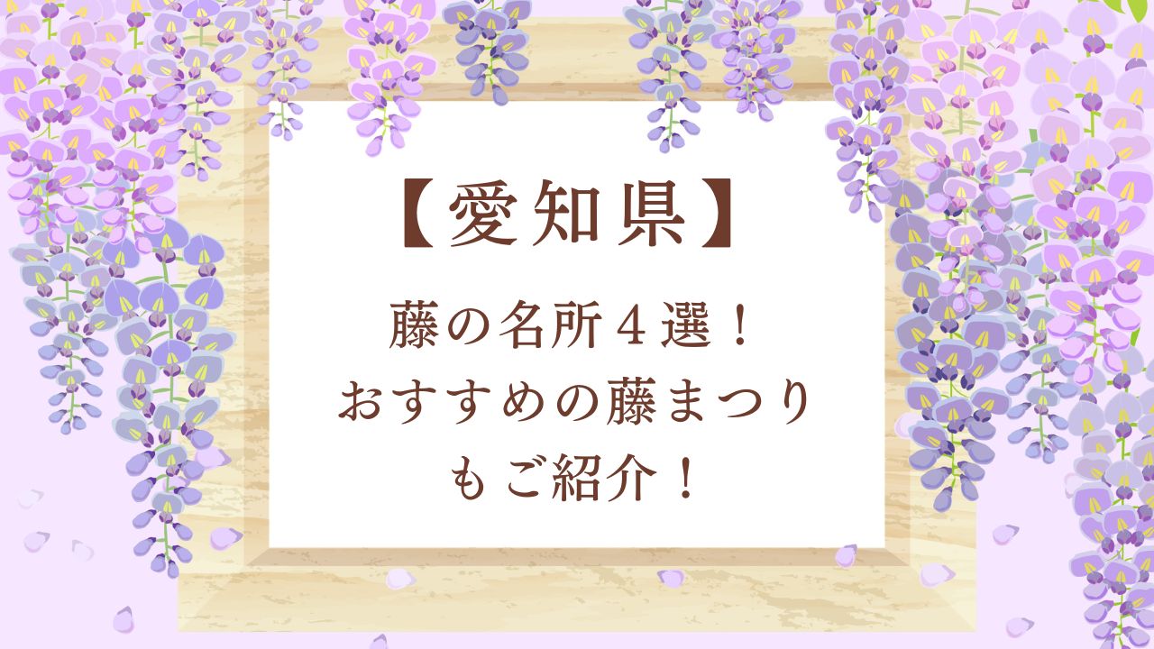 【2025】愛知県の藤の名所4選！おすすめの藤まつりもご紹介！